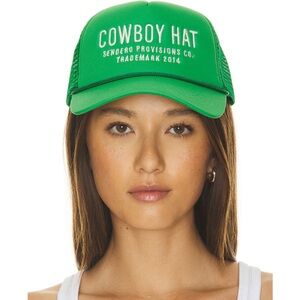 Green Cowboy Baseball Hat Free People NWT